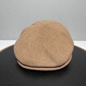 Bailey Of Hollywood Hat Flat Cap Fitted Mens Medium Brown Wool Tweed Lined